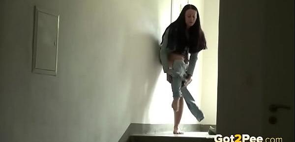  Nearly Caught Pissing In A Stairwell